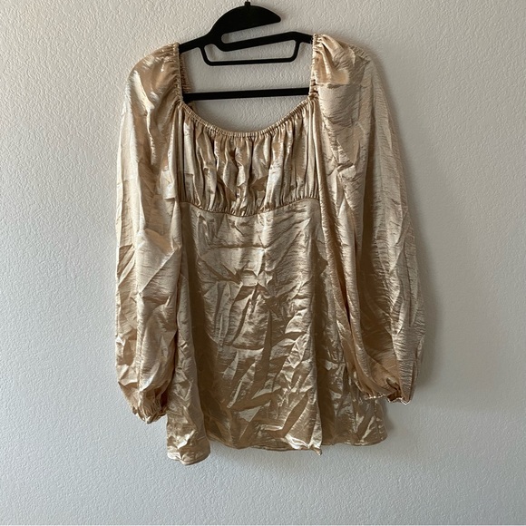 127. MAJORELLE Carla Dress In Metallic Neutral Size M - Picture 2 of 8